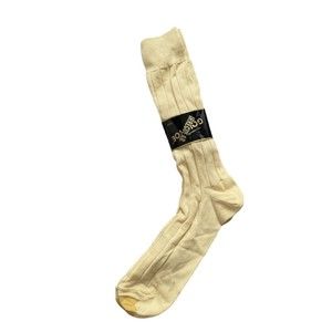 Vintage Gold Toe Men's Shoe Size 7.5-13 Dress Socks 1 Pair Yellow Irregular